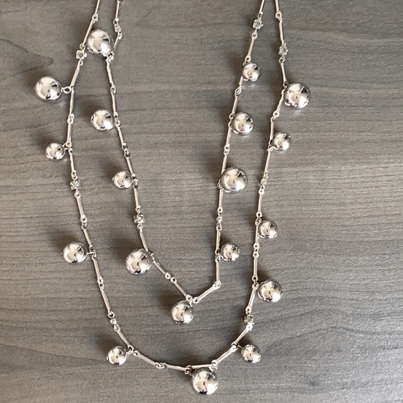 Kate Spade Silver Double Strand Long Necklace - Picture 5 of 6